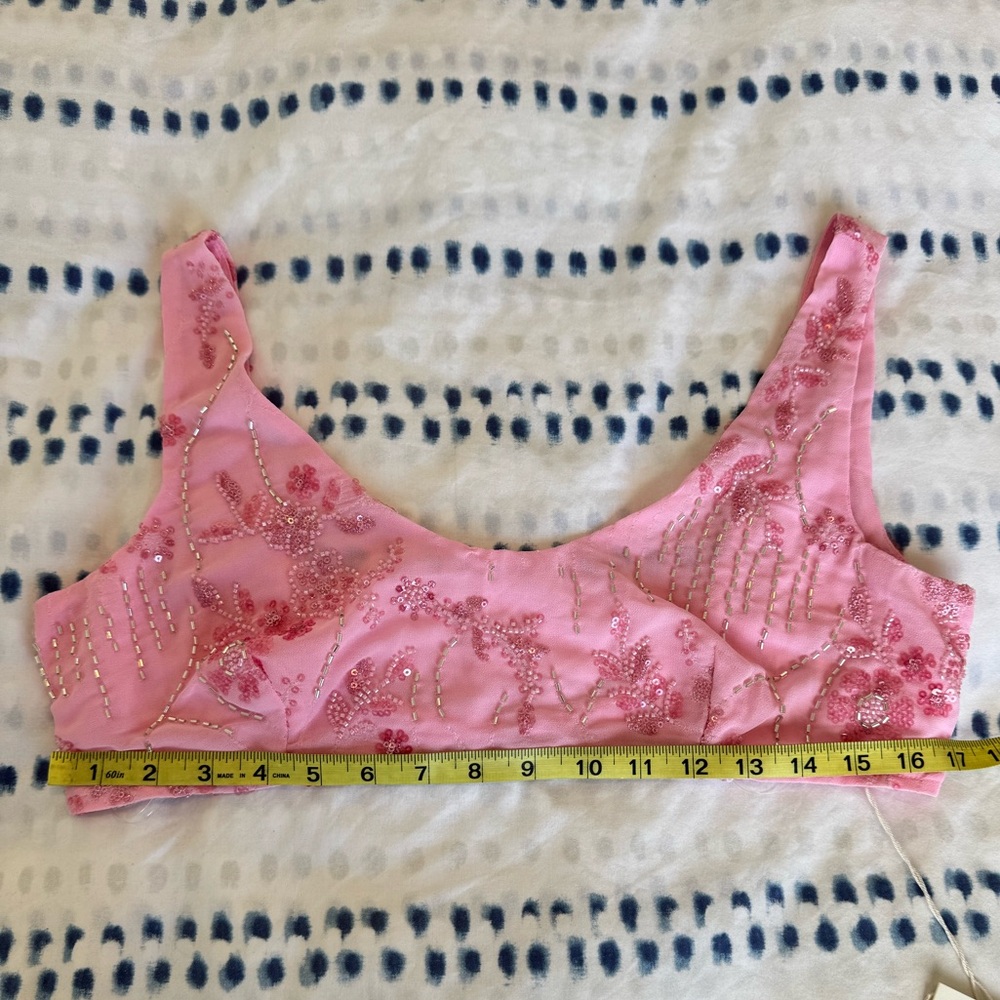 Peppermayo Mercer Sequin Bralette & Shorts set in Pink - Size L - Picture 9 of 12